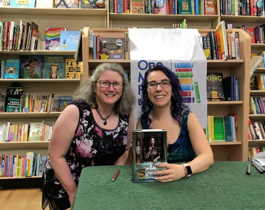 photo of blog owner Lark with Naomi Novik at a book signing