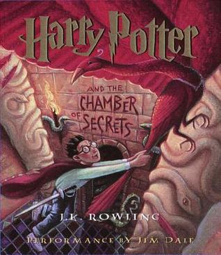 Audiobook cover: Harry Potter and the Chamber of Secrets by J. K. Rowling, read by Jim Dale