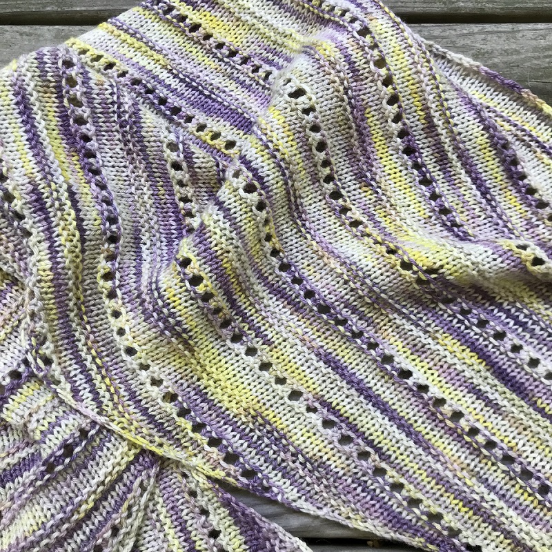 close-up of Crocus Asymmetrical Scarf