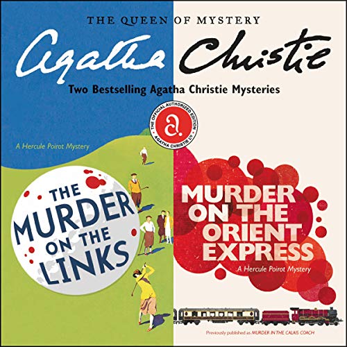 Audiobook Cover: The Murder on the Links, & Murder on the Orient Express, by Agatha Christie