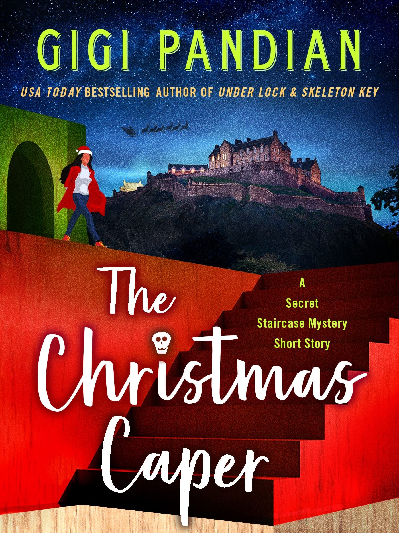 Book cover: The Christmas Caper (a Secret Staircase Mystery short story), by Gigi Pandian