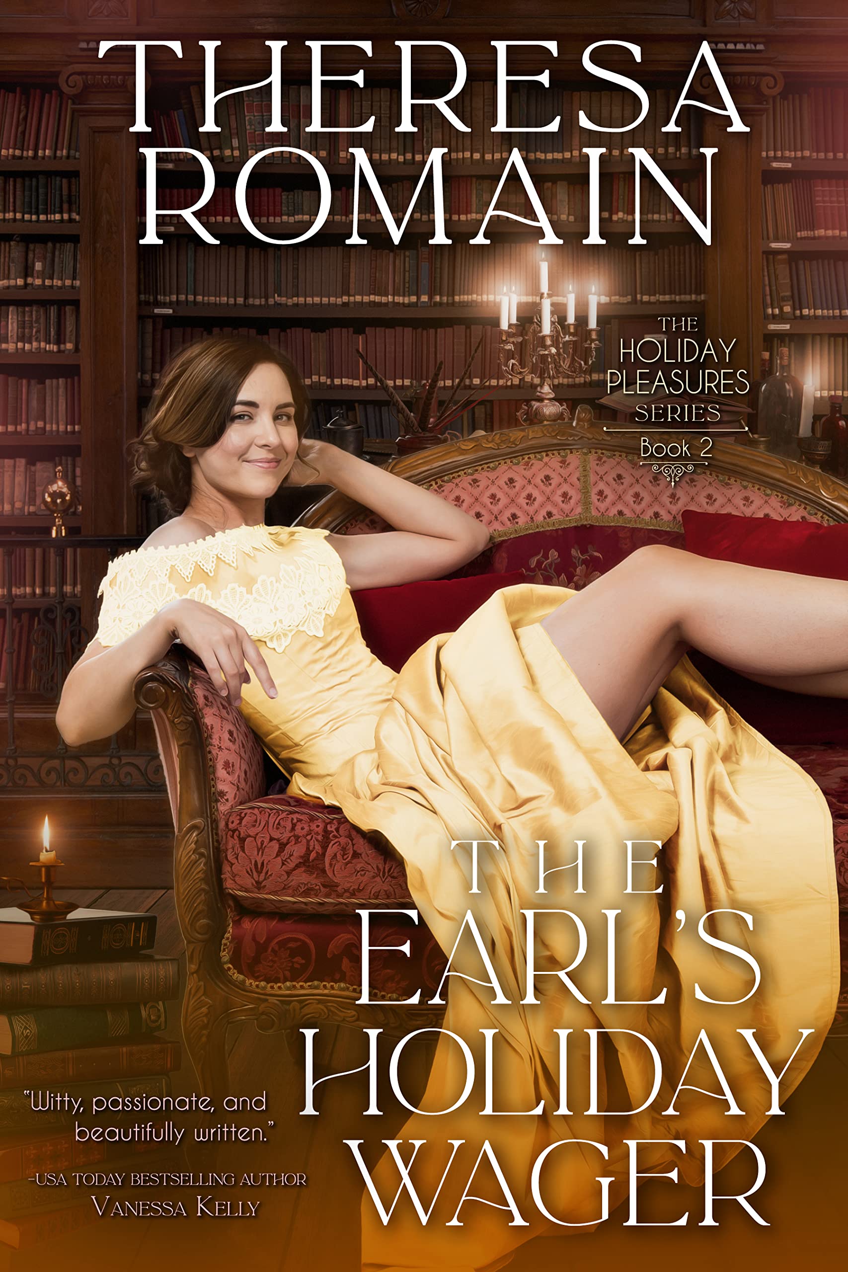 Book cover: The Earl's Holiday Wager, by Theresa Romain