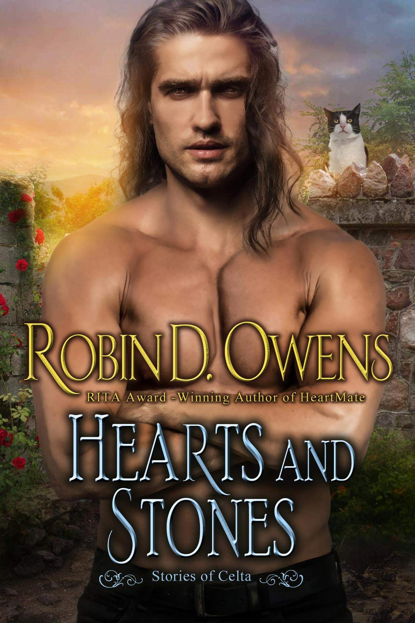 Book cover: Hearts and Stones (4 stories in the Celta's Heartmates series), by Robin D. Owens