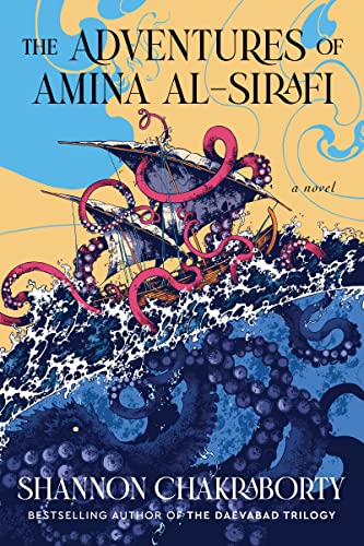 Book cover: The Adventures of Amina Al-Sirafi, by Shannon Chakraborty