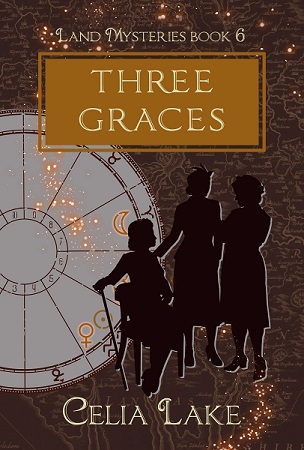 Book cover: Three Graces (Land Mysteries #6), by Celia Lake