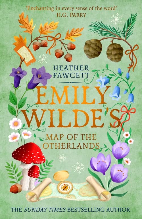 Book cover: Emily Wild's Map of the Otherlands (Emily Wilde #2), by Heather Fawcett (UK hardcover edition)