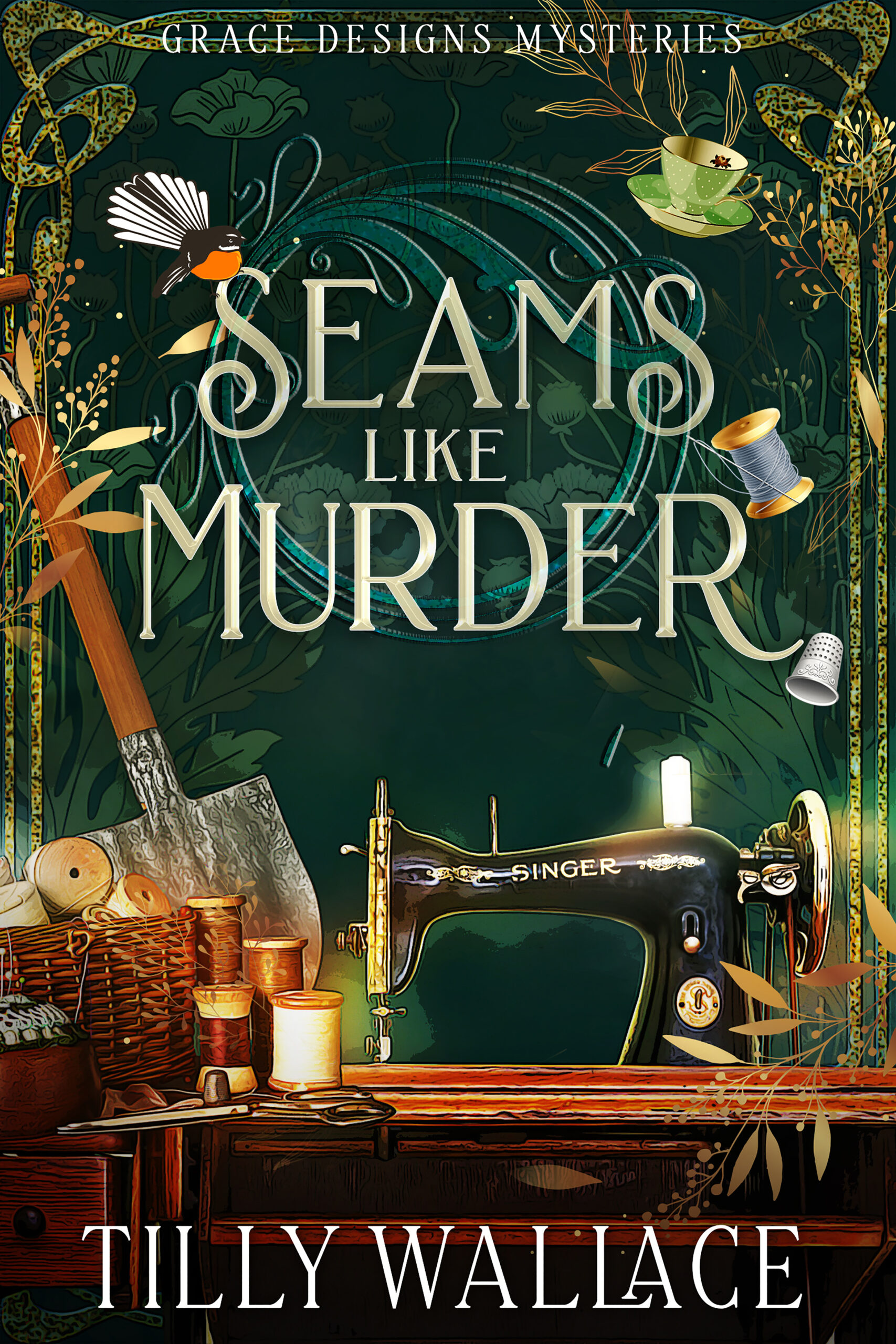 Book cover: Seams Like Murder (Grace Designs Mysteries #1), by Tilly Wallace