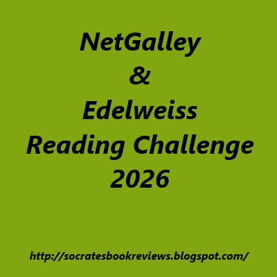 Text graphic: NetGalley & Edelweiss Reading Challenge 2026. http://socratesbookreviews.blogspot.com/