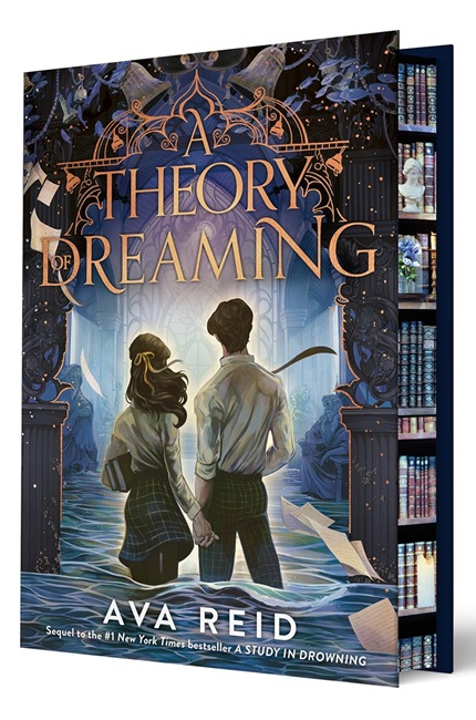 Book cover: A Theory of Dreaming (A Study in Drowning #2), by Ava Reid (special collectible edition with painted edges)