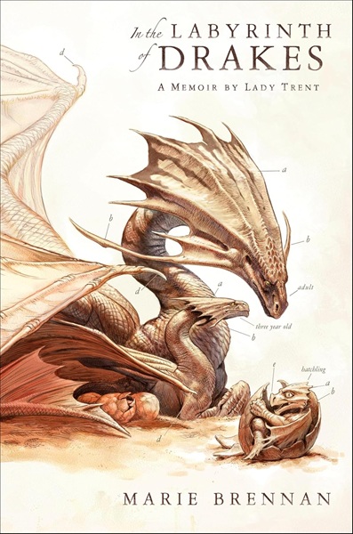 Book cover: In the Labyrinth of Drakes (Memoirs of Lady Trent #4), by Marie Brennan